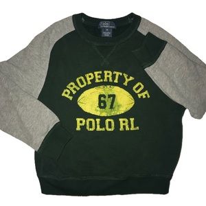 ⭐️ Polo Ralph Lauren size 6 green gray sweatshirt